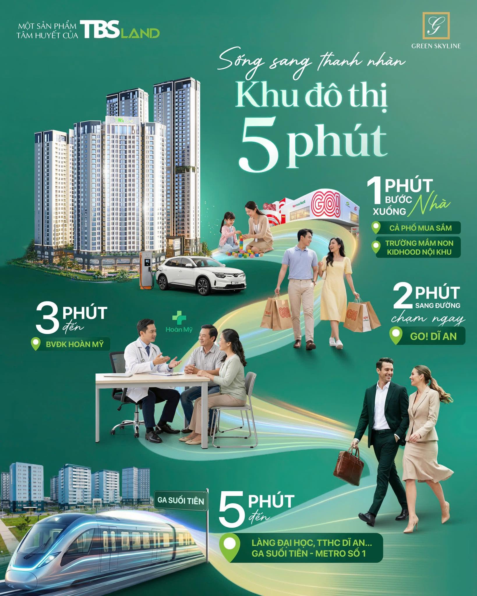 Green Skyline TBS Land | Nhà hoàn thiện, sổ hồng riêng