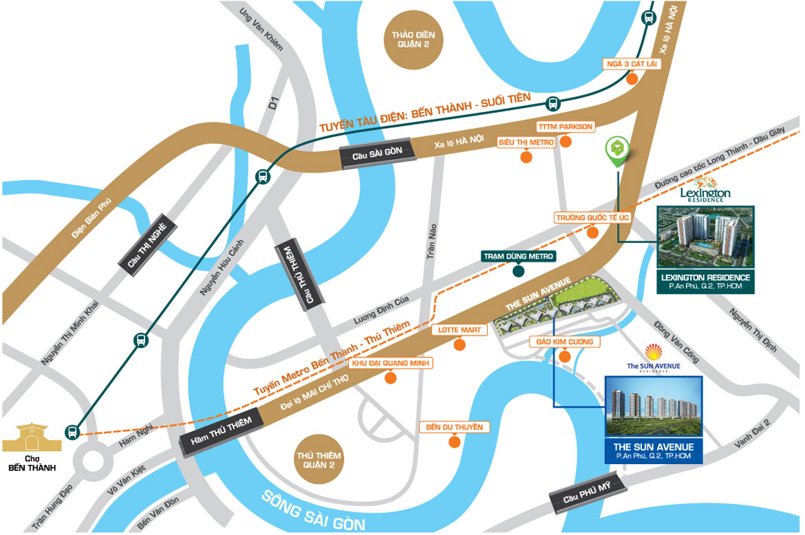CĂN HỘ THE SUN AVENUE QUẬN 2 ® GIÁ BÁN & CHO THUÊ SUN AVENUE